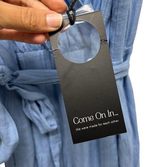 NWT Privacy Please Cardiff Rayon Jumpsuit in Blue Women’s Size Medium - Picture 6 of 10